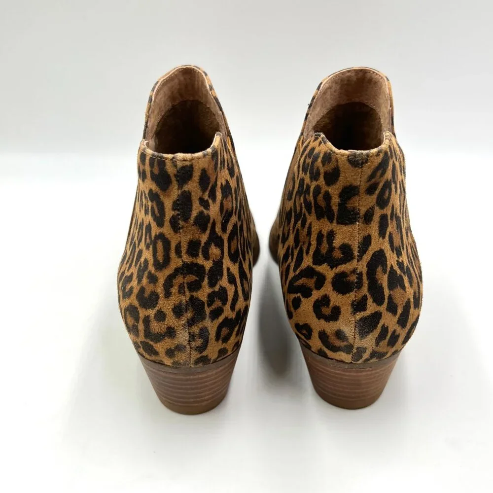 Seychelles Womens Size 8 Waiting For You Leopard Cheetah‎ Leather Ankle Boots